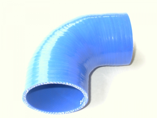 Silikonschlauch Reduzierung 90° Bogen  76/63 mm  BLAU