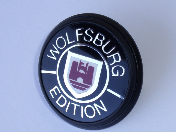 Original "Wolfsburg Edition" Emblem für Kotflügel rund 165 853 675 ZS3