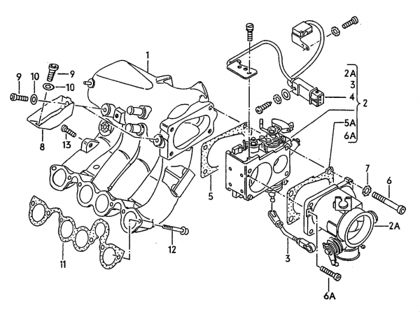 Dichtung Drosselklappe G60 VW 037133073A G60 Drosselklappe